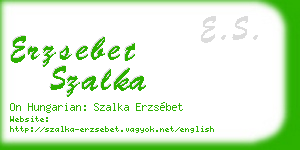 erzsebet szalka business card