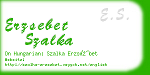 erzsebet szalka business card